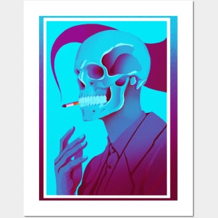 BLUE SKULL Posters and Art